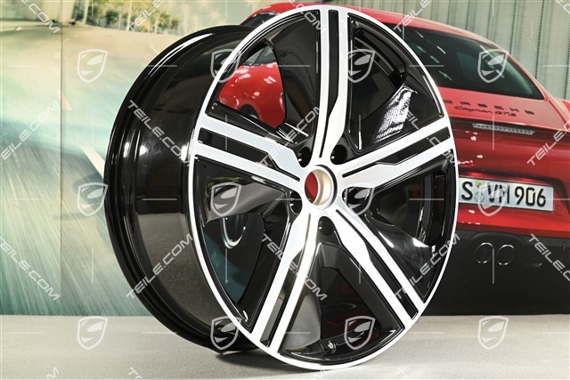 22-inch wheel rim Macan Exclusive Design, 9J x 22 ET29, black high gloss, left