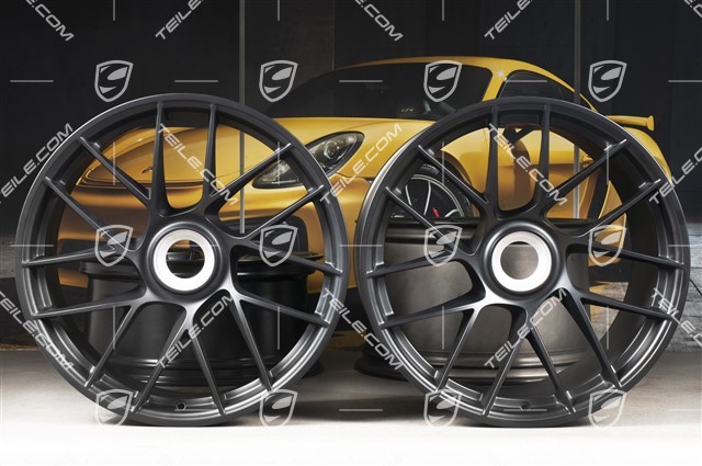 20" Felgensatz Turbo Sport III, Zentralverschluss, 9J x 20 ET51 + 12J x 20 ET63, seidenglanz schwarz matt