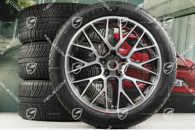 20" "RS Spyder Design" Winterräder Satz, Felgen 9J x 20 ET26 + 10J x 20 ET19, Michelin Pilot Alpin 5 SUV Winterreifen 265/45 R20 + 295/40 R20, mit RDK-Sensoren