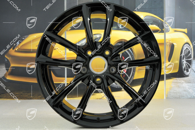 19-inch wheel rim Panamera S, 9J x 19 ET64, black high gloss