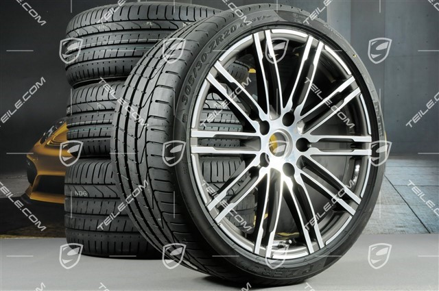 20" Sommerräder Satz 911 Turbo III, Felgen 8,5J x 20 ET51 + 11J x 20 ET52 + NEUE Sommerreifen 245/35 ZR20 + 305/30 ZR20, mit RDK-Sensoren