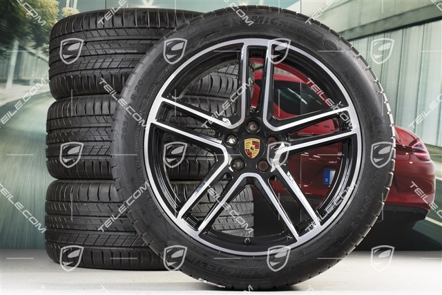 20-inch Turbo summer wheels set, rims 9J x 20 ET26 + 10J x 20 ET19 + Summer tyres, Michelin Latitude Sport 265/45 R20 + 295/40 R20, with TPMS
