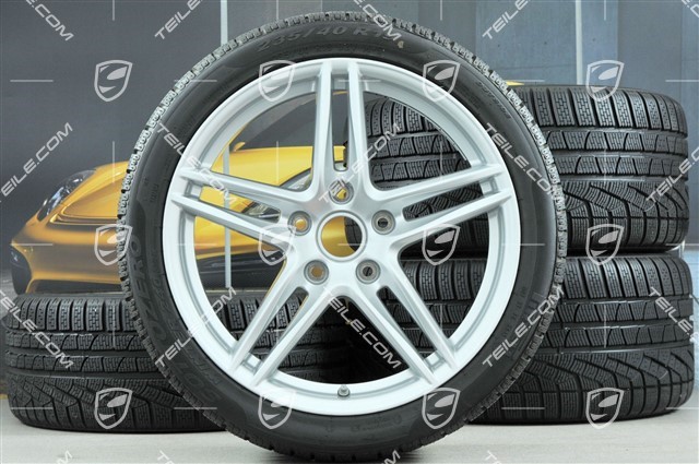 19" Koła zimowe, komplet "Carrera", felgi 8,5J x 19 ET50 + 11J x 19 ET77 + opony zimowe Pirelli Sottozero II 235/40 R19 + 295/35 R19 * Nie do samochodow z PCCB i tylną osią skretną