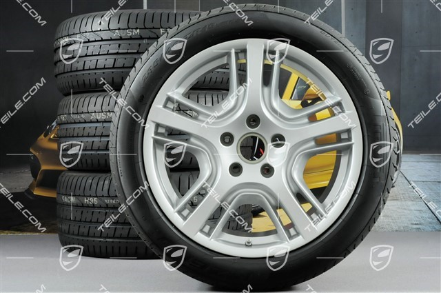 19-inch Panamera Design summer wheel set, wheels 9J x 19 ET 60 + 10J x 19 ET61 + summer tyres 255/45 R19+285/40 R19, TPMS