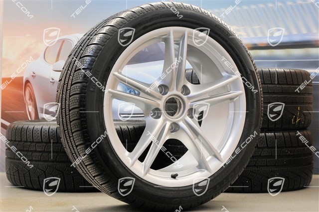 18-inch Boxster S II winter wheel set (with tyres), front wheels 8J x 18 ET57 + rear 9J x 18 ET43 + tyres 235/40 ZR18 + 255/40 ZR18
