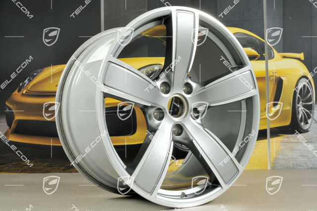 20" Felgensatz Carrera Sport, 8,5J x 20 ET57 + 10,5J x 20 ET47, Platinsilber Metallic