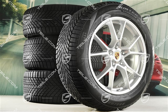 20-inch Cayenne S winter wheel set, rims 9J x 20 ET50 + 10,5J x 20 ET64 + NEW Pirelli winter tyres 255/55 R20 + 295/45 R20, with TPMS