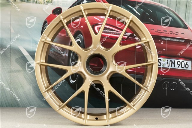 GT2RS / GT3RS wheel rim/disc, Magnesium, central lock, 9,5J x 20 ET50, Aurum metallic