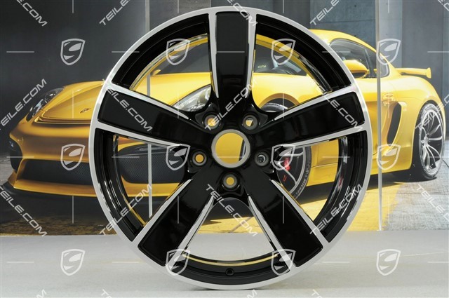 20-inch wheel rim set Carrera Sport, 8,5J x 20 ET57 + 10,5J x 20 ET51, black high gloss