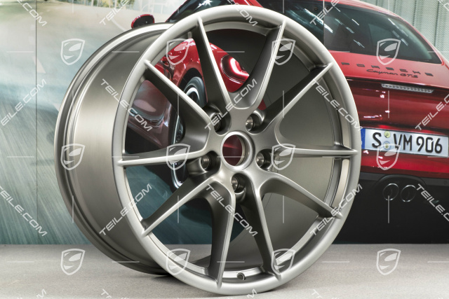 20" Komplet felg Carrera S (III), 8,5J x 20 RT51 + 11J x 20 ET70, platynowy-satyna