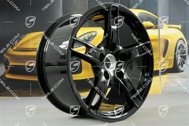 18-inch Boxster S alloy wheel, 9J x 18 ET43, black high gloss