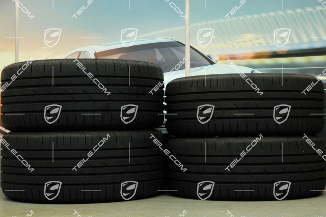 18" Boxster summer wheel set, 8J x 18 ET57 + 9J x 18 ET47 + summer tyres Goodyear Eagle F1 235/45 R18 + 265/45 R18, without TPM