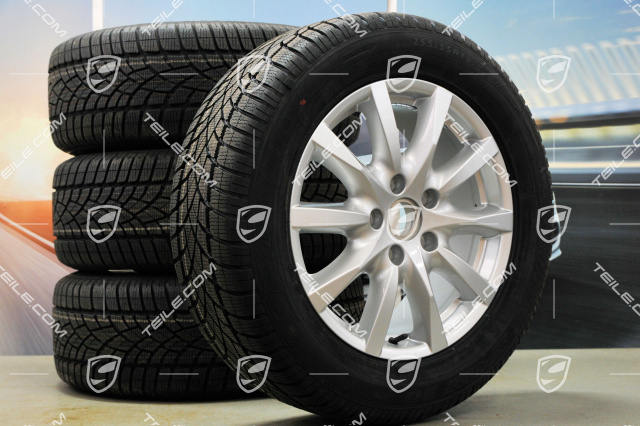 18-inch Cayenne winter wheel set, wheels 8J x 18 ET53 + Dunlop SP Winter Sport 3D tyres 255/55 R18, with TPMS