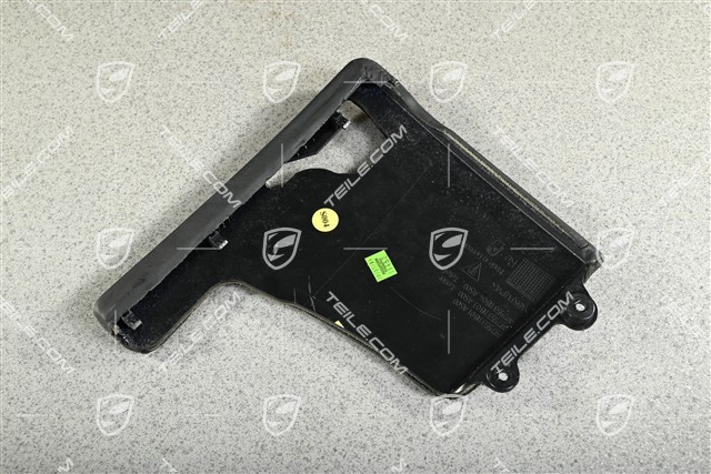 Centre console, Lateral cover, Leather, Black, Phone preparation, R