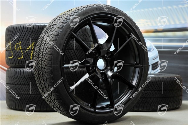 20-inch Carrera S (III) winter wheel set, 8,5J x 20 ET51 + 11J x 20 ET70, Michelin winter tyres 245/35 ZR20 + 295/30 ZR20, black, TPMS