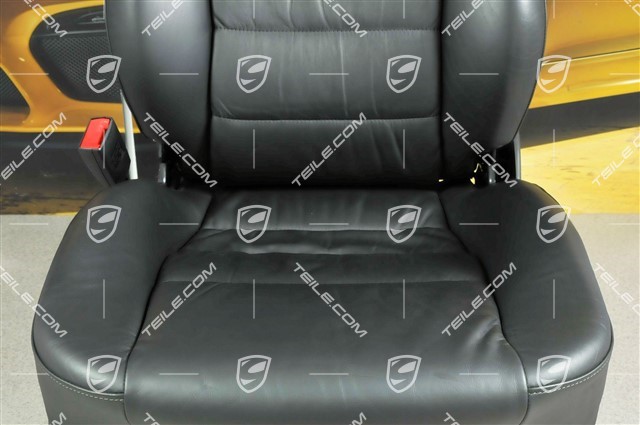 Seat, el adjustable, Lumbar, leather, Black, Draped, L