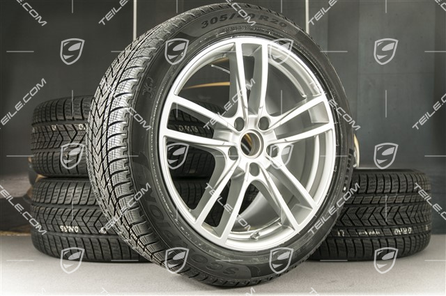 20-inch Cayenne Sport winter wheel set, rims 9J x 20 ET50 + 10,5J x 20 ET64 + Pirelli winter tyres 275/45 R20 + 305/40 R20, with TPMS