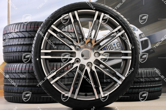 20" Turbo III Sommerräder Satz, 8,5J x 20 ET51 + 11J x 20 ET70, 245/35 ZR20 + 295/30 ZR20, mit RDK-Sensoren