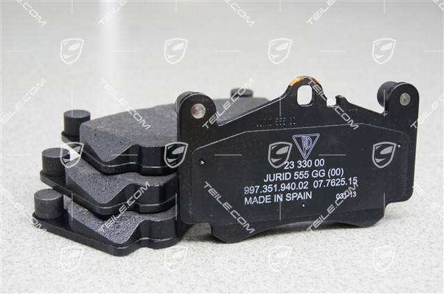 Brake pad repair set, C2S/C4S/GTS/4GTS