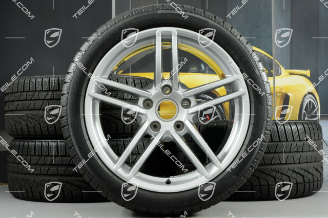 19" winter wheel set Carrera, wheels 8,5J x 19 ET54 + 11J x 19 ET48 + NEW winter tyres 235/40 R19 + 295/35 R19, without TPMS