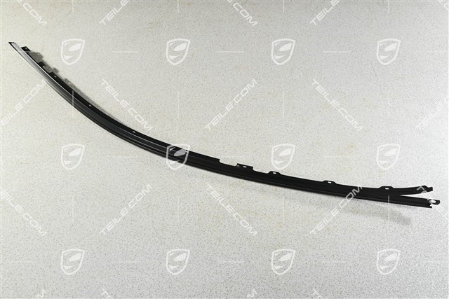 Trim strip, front roof frame, Black matte, R