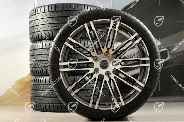 21" Turbo III Sommerräder Satz, Felgen 10J x 21 ET50 + Michelin Sommerreifen 295/35 R21, mit RDK-Sensoren