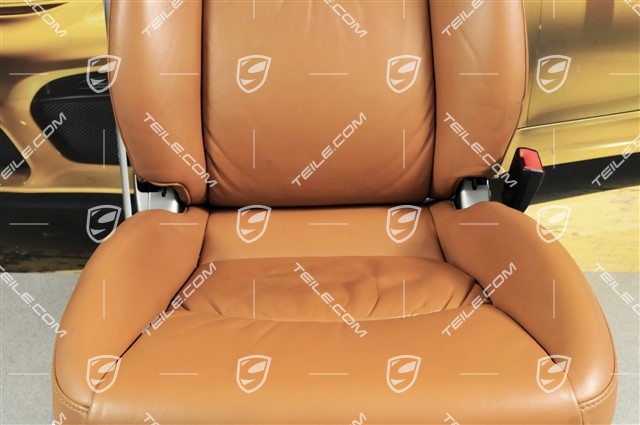 Seat, el. adjustable, Lumbar, leather, Natural Brown, R