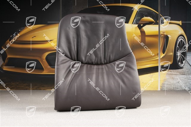 Back seat lower / cushion, Cabrio, draped leather, Cocoa, L