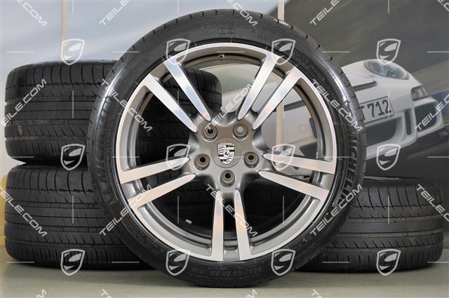 20-inch summer wheel set Turbo II, wheels 9,5 J x 20 ET 65 + 11 J x 20 ET 68 + NEW Michelin summer tyres 255/40 ZR 20+295/35 ZR 20, TPMS