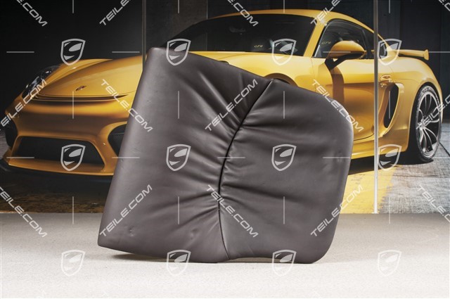 Back seat lower / cushion, Cabrio, draped leather, Cocoa, L