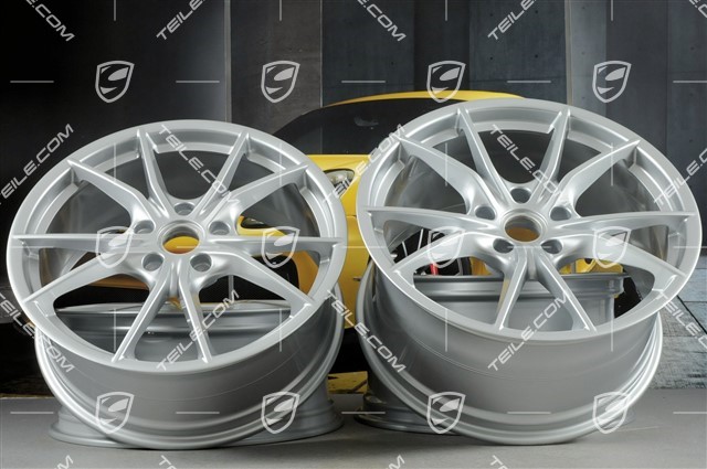 20-inch wheel rim set Carrera S IV, 8J x 20 ET57 + 10J x 20 ET45, Brilliant chrome finish