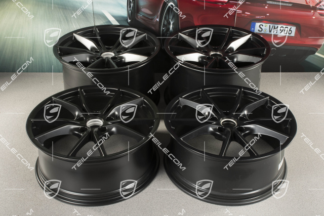 20" komplet felg Carrera S IV, Felgi 8,5 J x 20 ET49 + 11,5 J x 20 ET56, czarny półmat satyna