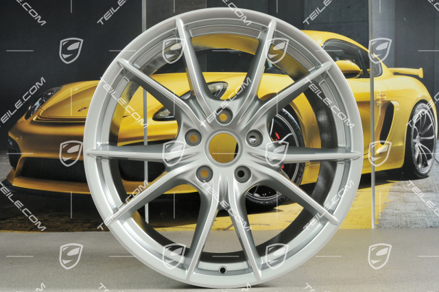 20-inch wheel rim set Carrera S IV, 8,5J x 20 ET49 + 11J x 20 ET56, for winter wheels, C4/C4S/GTS, Brilliant chrome finish