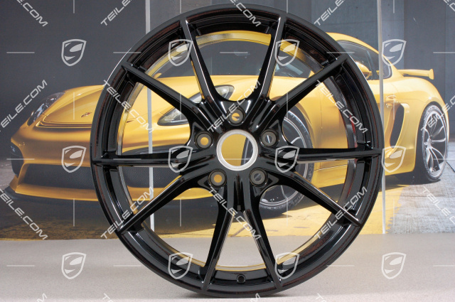 20-inch wheel rim set Carrera S IV, 8J x 20 ET57 + 10J x 20 ET45, black highgloss