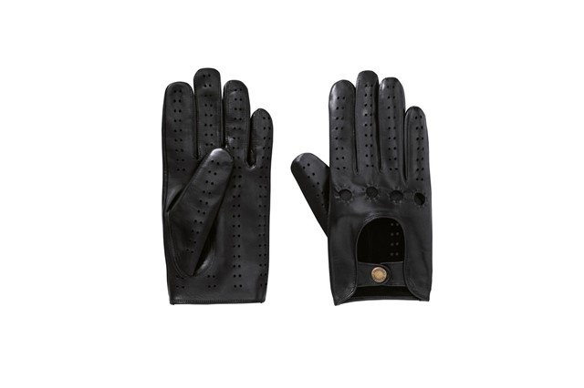 Classic Collection, Leather Gloves Men, black, S