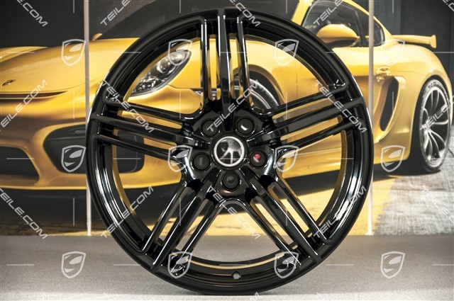 19-inch wheel rim Macan Design, 9J x 19 ET21, black high gloss