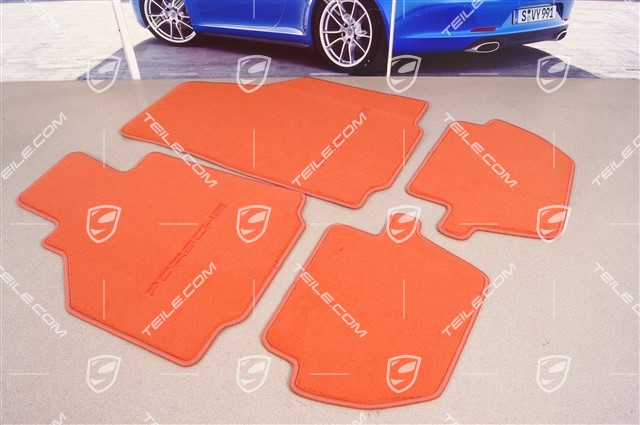 Set of floor mats, 4-piece (996), "Boxster Red"