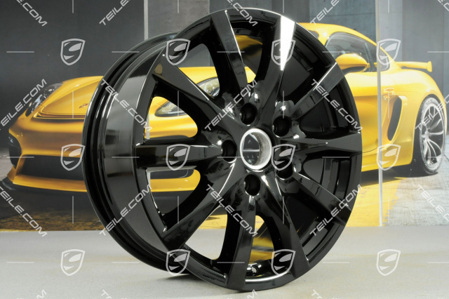 18-inch 'Cayenne' wheel, 8J x 18 ET53, black high gloss