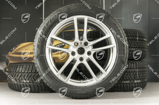 20-inch Cayenne Sport winter wheel set, rims 9J x 20 ET50 + 10,5J x 20 ET64 + Pirelli winter tyres 275/45 R20 + 305/40 R20, with TPMS