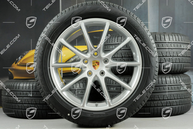 20" Ganzjahresräder Satz, Cayenne Design , Felgen 9J x 20 ET50 + 10,5J x 20 ET64 + Ganzjahresreifen/All-Season-Reifen Pirelli Scorpion 275/45R20, 305/40R20, mit RDK-Sensoren