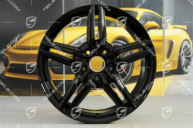 19-inch Cayenne Design II wheel set, 4x wheel 8,5J x 19 ET59, black high gloss