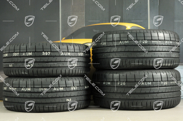 19-inch Boxster S summer wheel set, rims 8J x 19 ET57 + 10J x 19 ET45, Pirelli P Zero summer tyres 235/40 R19 + 265/40 R19