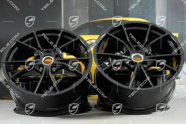 20" Komplet felg Carrera S IV, 8J x 20 ET57 + 10J x 20 ET45, czarny perłowy Jet Black metalik