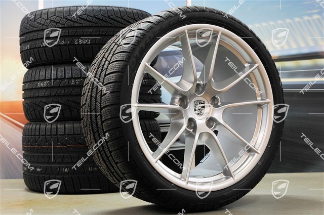 20" Carrera S (III) winter wheel set  wheels 8,5J x 20 ET51 + 11J x 20 ET52 + NEW Pirelli winter tyres 245/35 ZR20 + 295/30 ZR20, with TPMS.