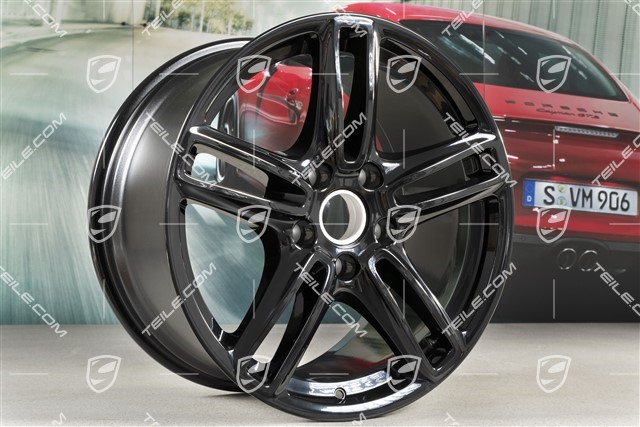 19-inch Panamera TURBO wheel set, 10J x 19 ET61 + 9J x 19 ET60, black high gloss