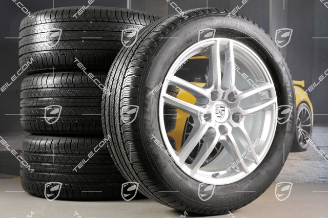 19-inch all season wheels set "Cayenne Turbo IV" facelift 2014->, alloy rims 8,5J x 19 ET59 + Michelin Latitude Tour HP all-season tyres 265/50 R19, with TPM