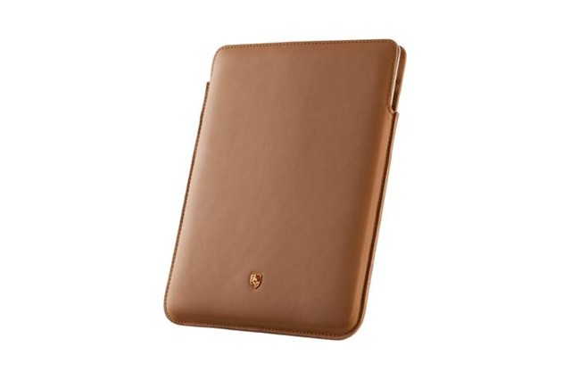 Case for iPad 2 and 3 - made of original Porsche leather, cognac