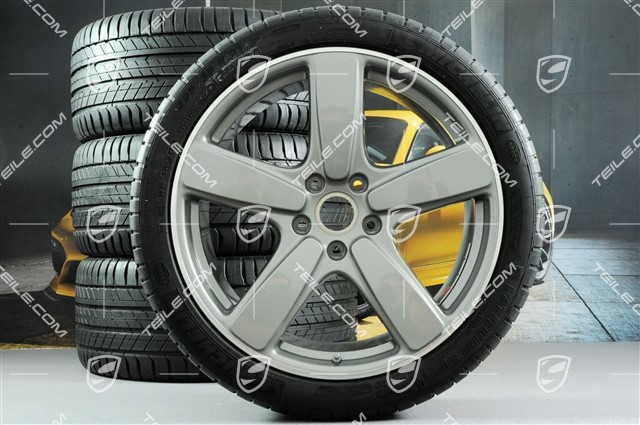 21" Sport Classic summer wheels set, rims 10J x 21 ET50 + Michelin summer tyres 295/35 R21, GT Silver metalic, with TPMS