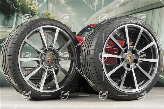 20-inch Carrera Classic summer wheels set, rims 8J x 20 ET57 + 10J x 20 ET45 + GoodYear summer tires 235/35 ZR20 + 265/35 ZR20, with TPMS