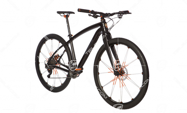 Fahrrad RS, schwarz/lavaorange, 10 kg, L